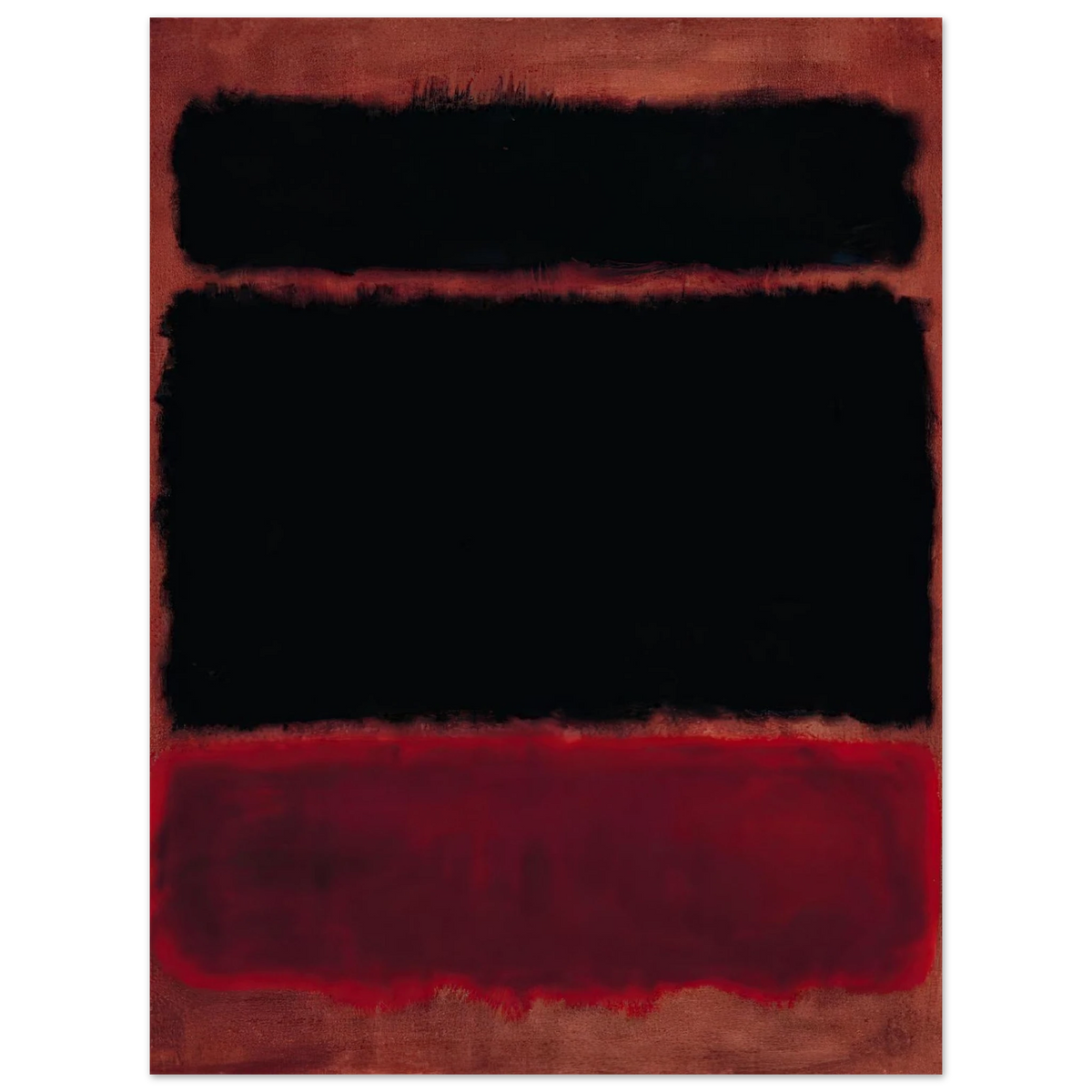 Black in Deep Red by Mark Rothko – abstract red and black art print poster