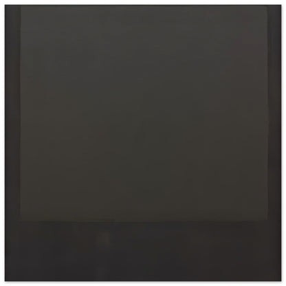 Mark Rothko abstract art poster featuring layered charcoal grey, dark brown, and near-black colour fields in a minimalist Color Field composition, ideal for contemporary wall art.