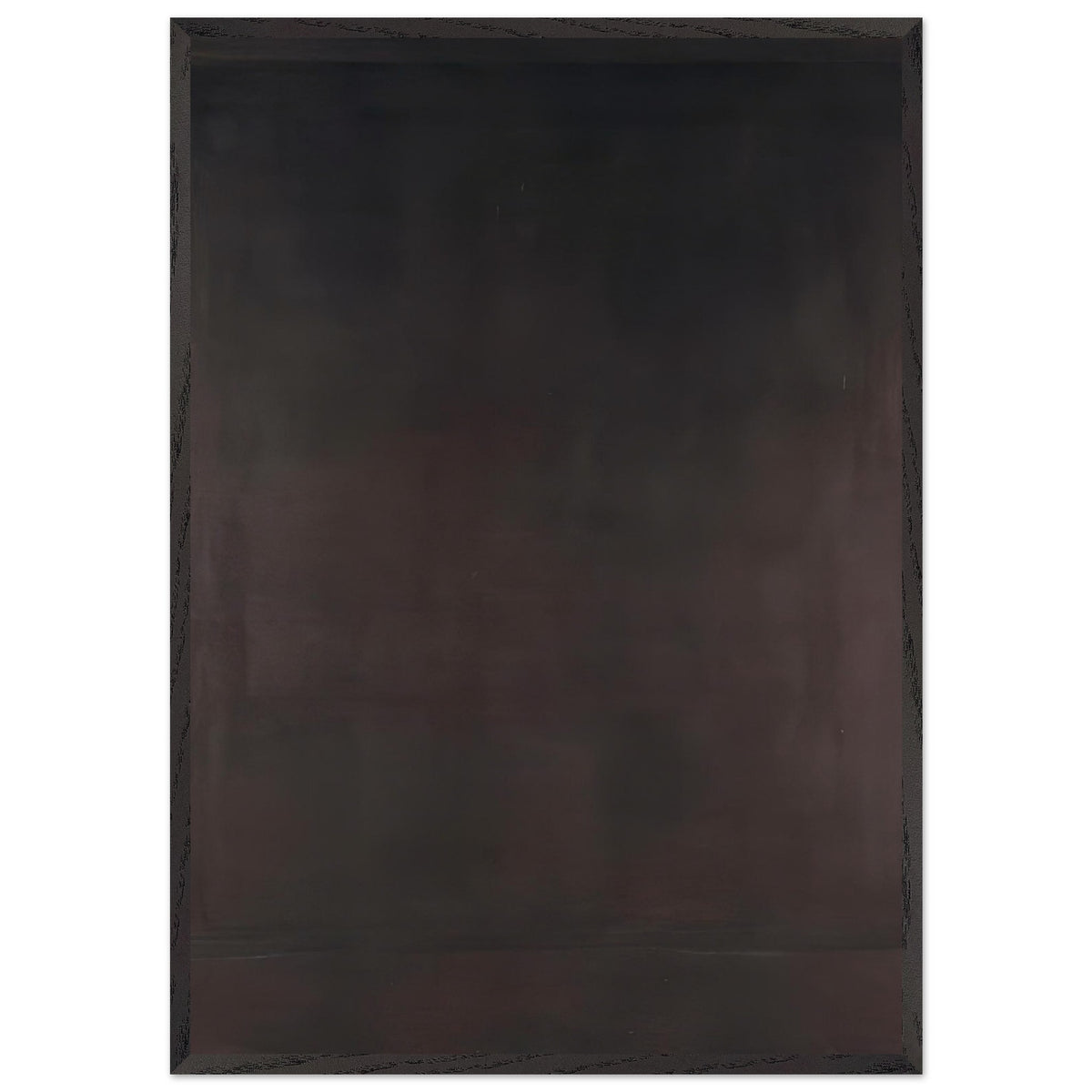 Mark Rothko abstract art print featuring deep charcoal black, dark brown and subtle reddish undertones in a minimalist colour field composition.