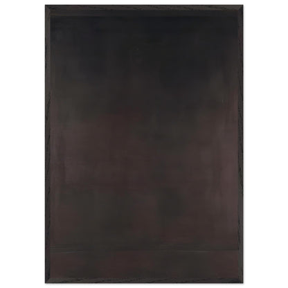 Mark Rothko abstract art print featuring deep charcoal black, dark brown and subtle reddish undertones in a minimalist colour field composition.