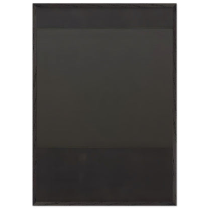 Mark Rothko minimalist abstract painting featuring layered charcoal gray and black color fields with subtle tonal variations in a black frame.