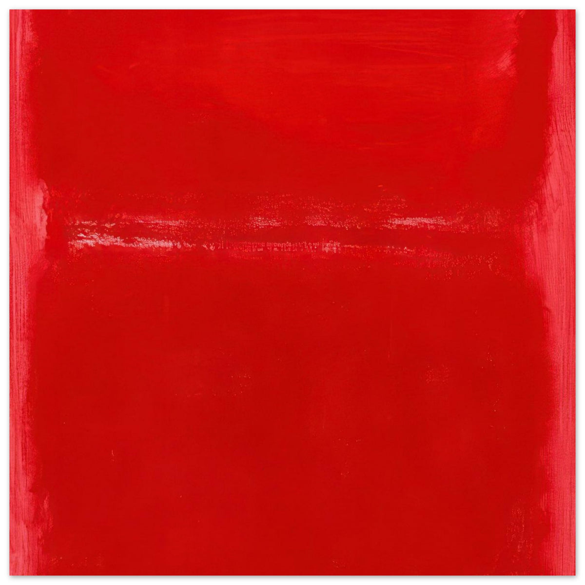 Mark Rothko Untitled red abstract painting with layered crimson tones and subtle horizontal brushstrokes.
